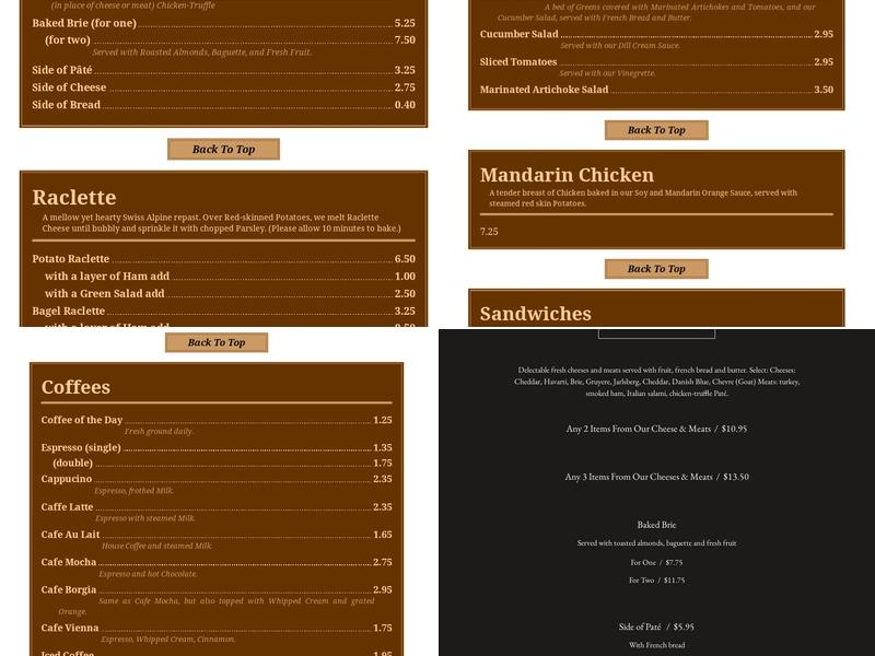 Wine Wizards Menu