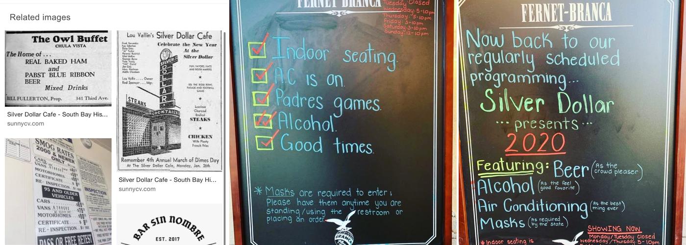 Silver Dollar Menu