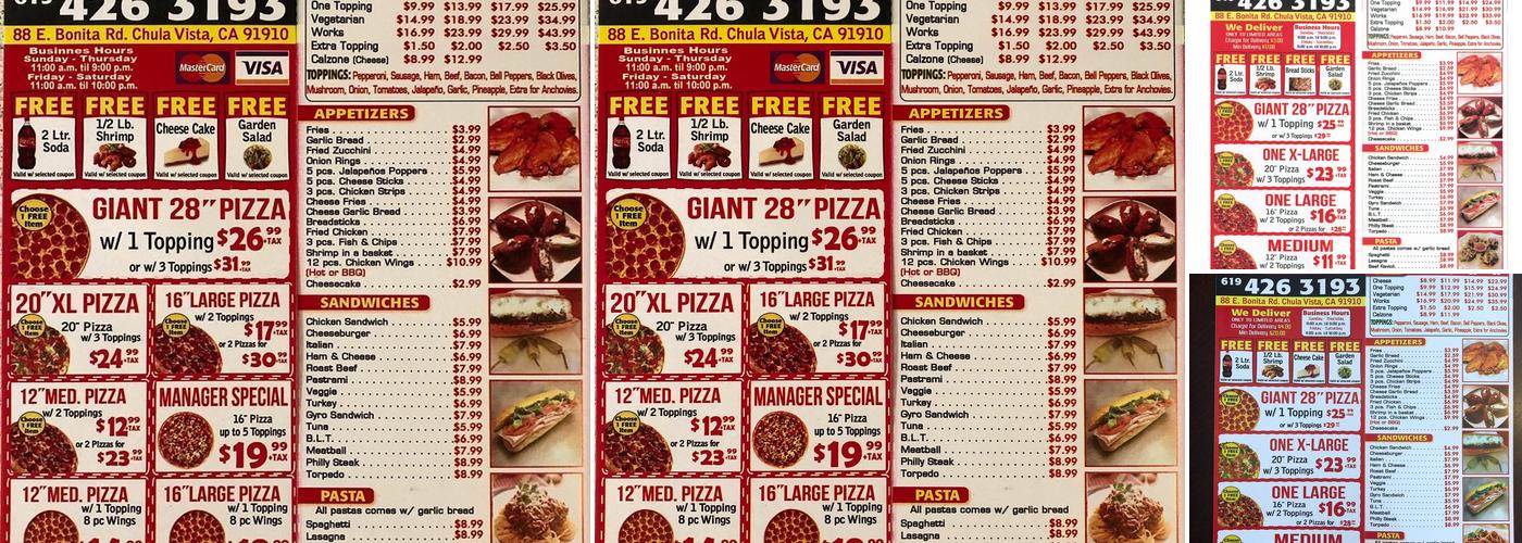 Whispering Trees Market Menu