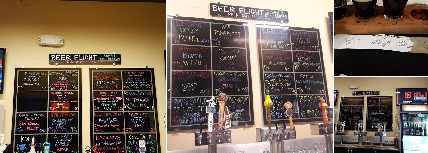 California Craft Beer Menu