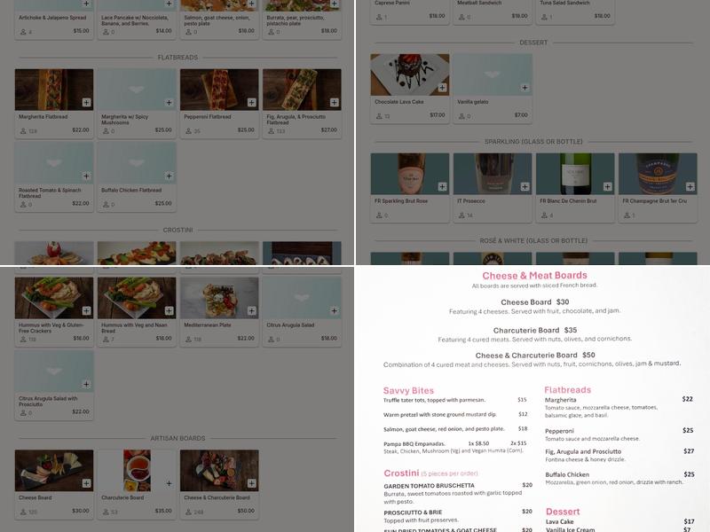 Savvy Cellar Wine Bar Menu