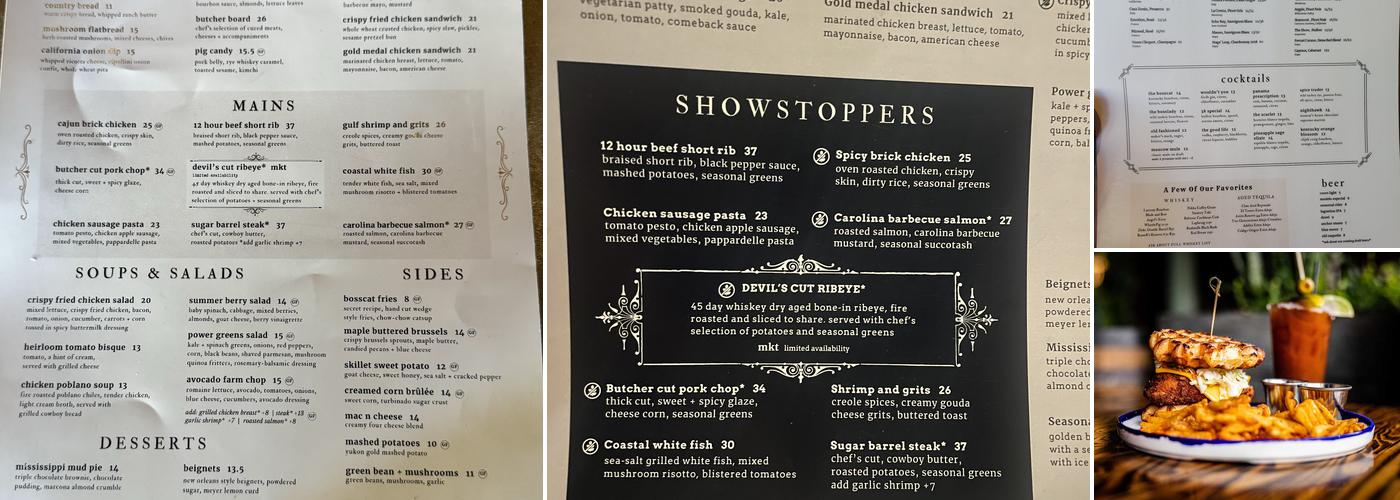 Bosscat Kitchen & Libations Menu