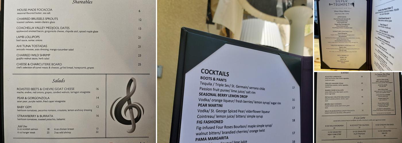Silver Trumpet Restaurant and Bar Menu