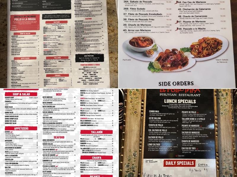 EL POLLO INKA Menu