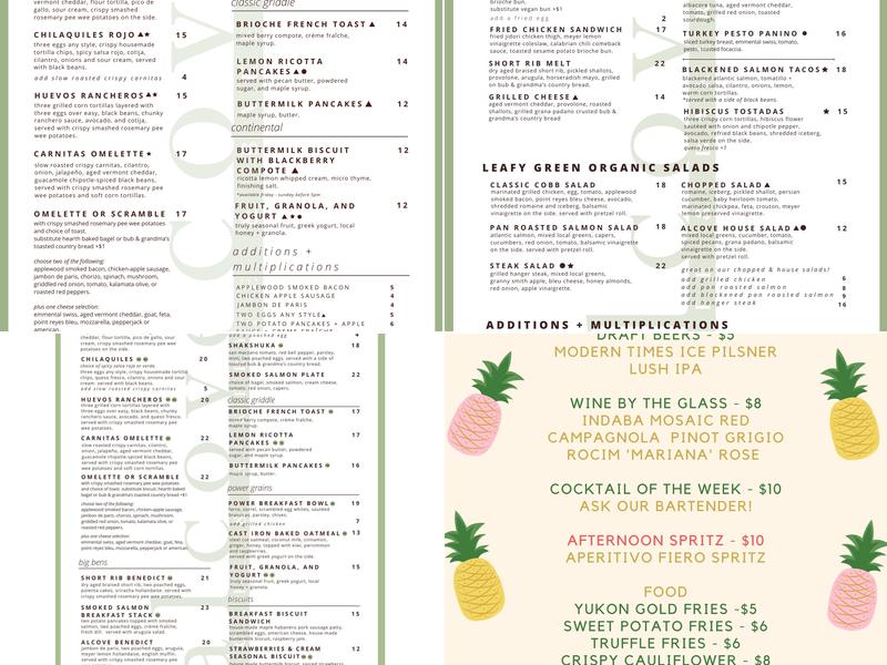 Big Bar Menu