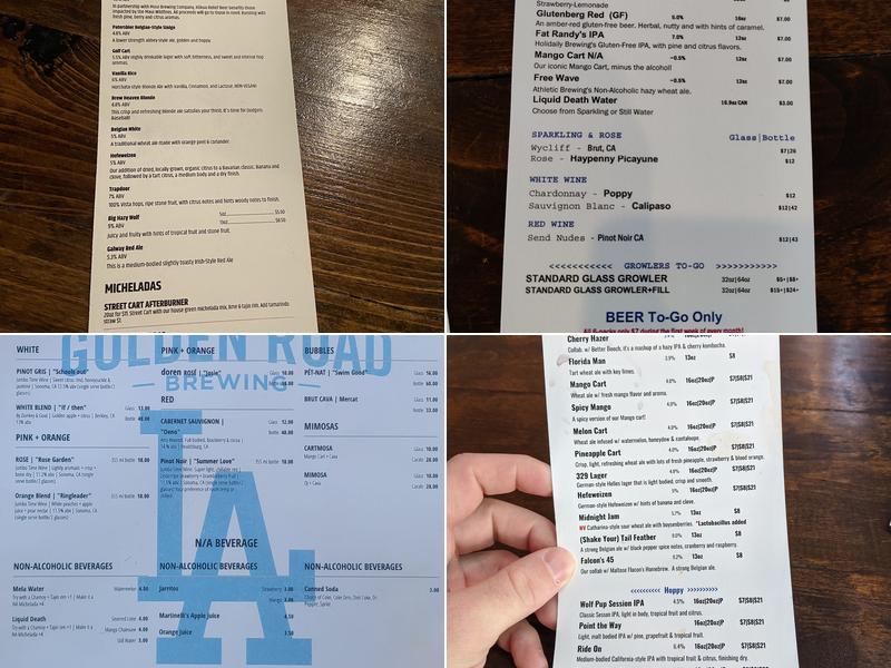 The Pub at Golden Road- Atwater Village Menu