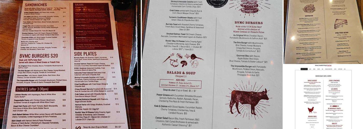 Bon Vivant Market & Café Menu