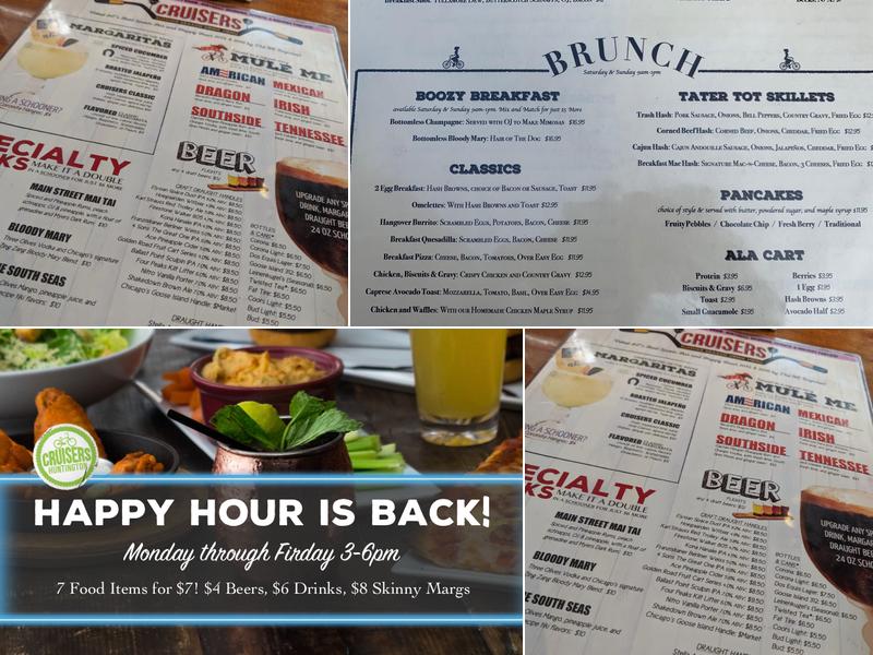 Cruisers Pizza Bar Grill Menu