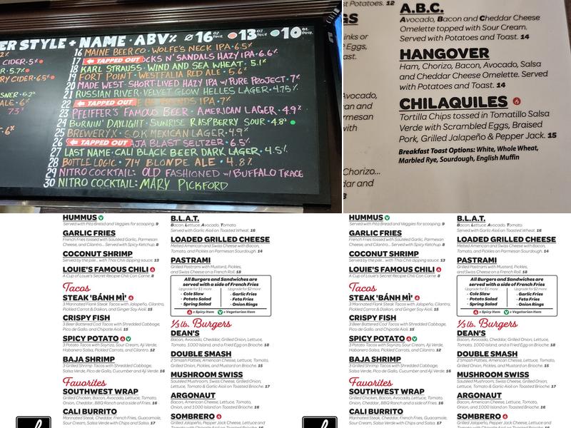 Louie's on Main Menu