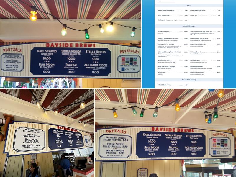 Bayside Brews Menu