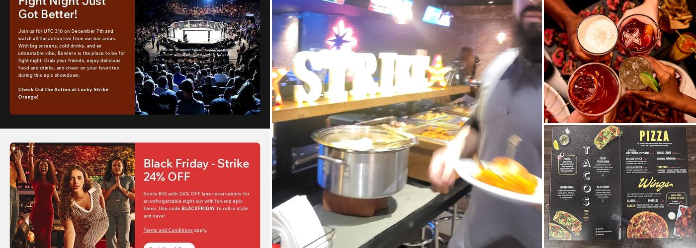 Lucky Strike Orange Menu