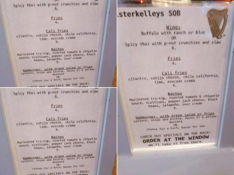 Whiskey Tip Menu
