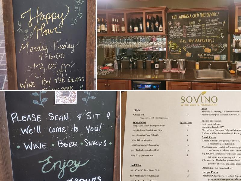 Sovino Wine Bar & Merchant Menu