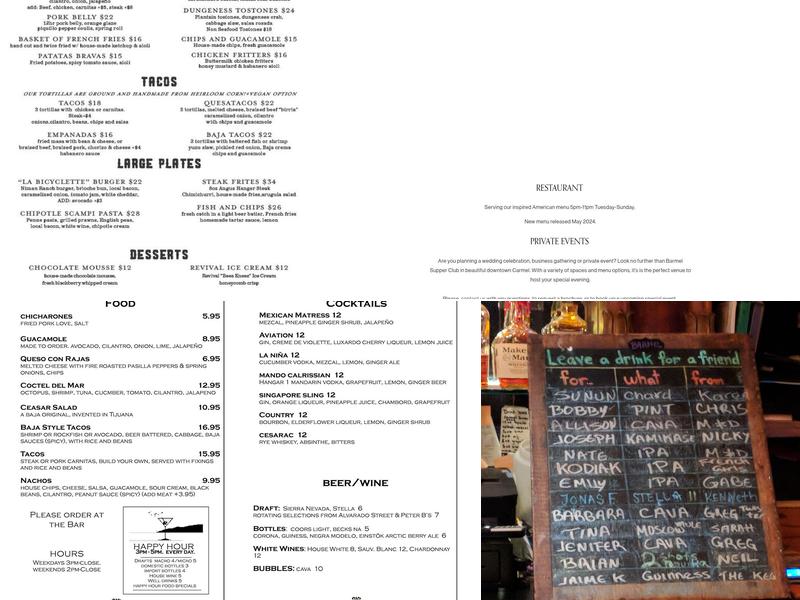 Barmel Menu