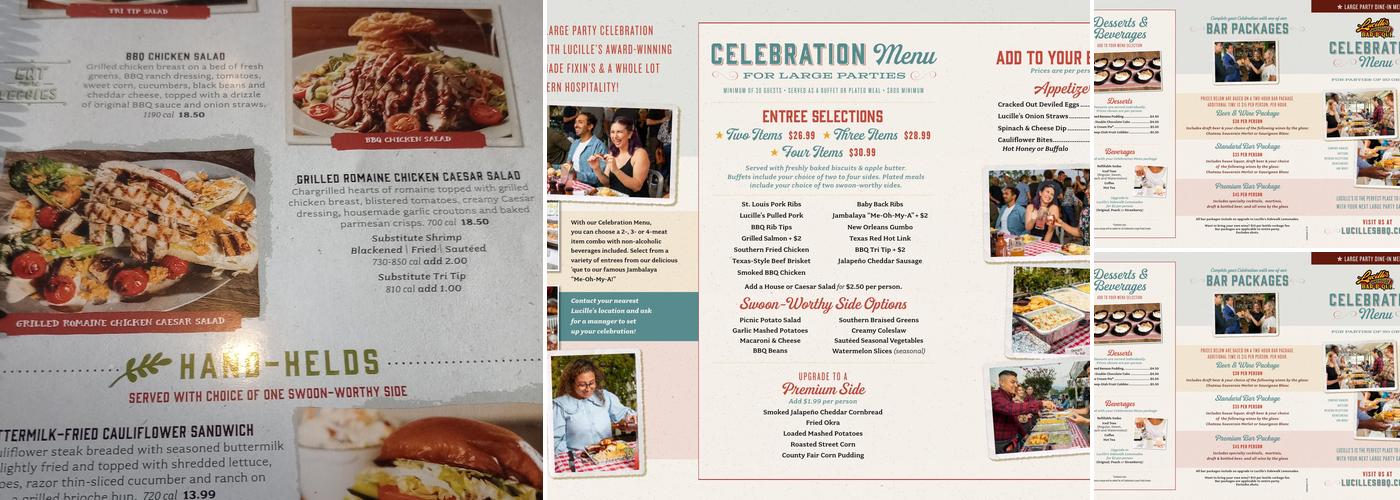 Lucille's Smokehouse Bar-B-Que Menu