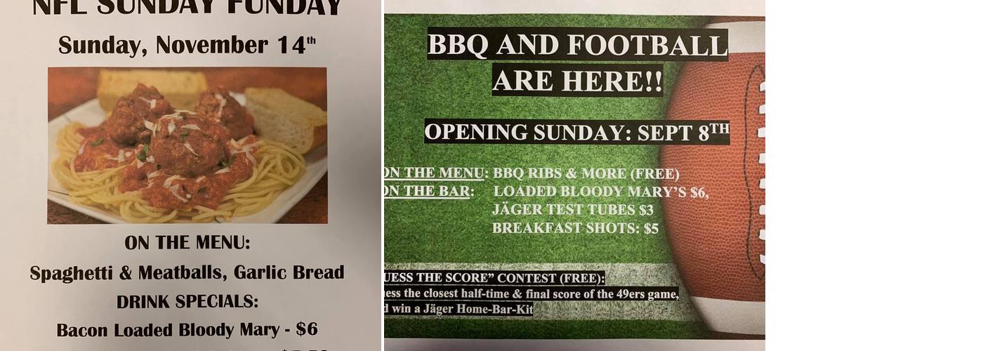 Paul & Eddie's Monta Vista Inn Menu