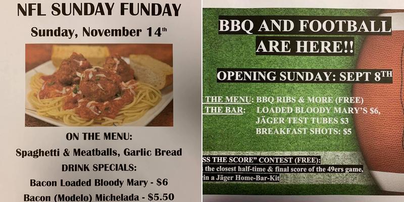 Paul & Eddie's Monta Vista Inn Menu