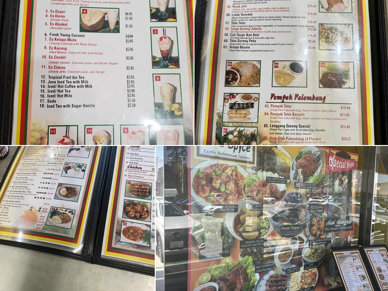 Java Spice Menu