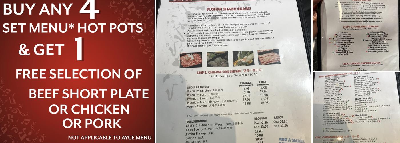 Jazz Cat Restaurant Menu