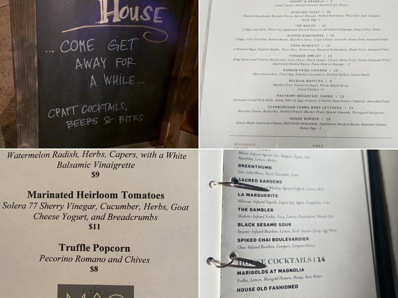Magnolia House Menu
