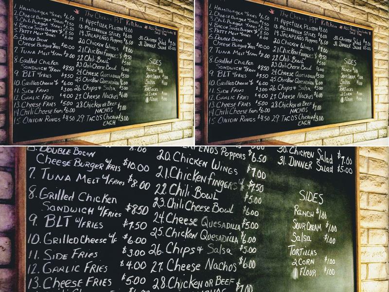 Cherry Pit Menu