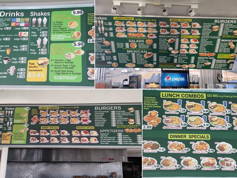 DINO'S Best Burgers Menu