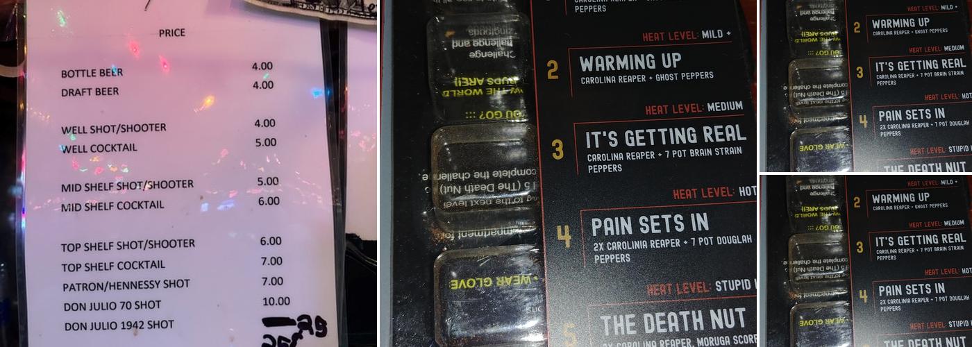 Pump House Inc. Menu