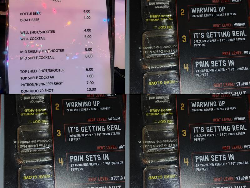 Pump House Inc. Menu