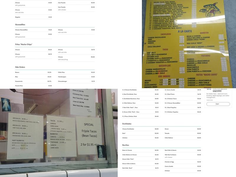Enchilada House Menu