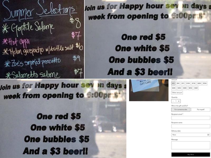 Residual Sugar Wine Bar Menu