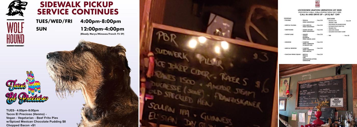 Wolfhound Bar Menu