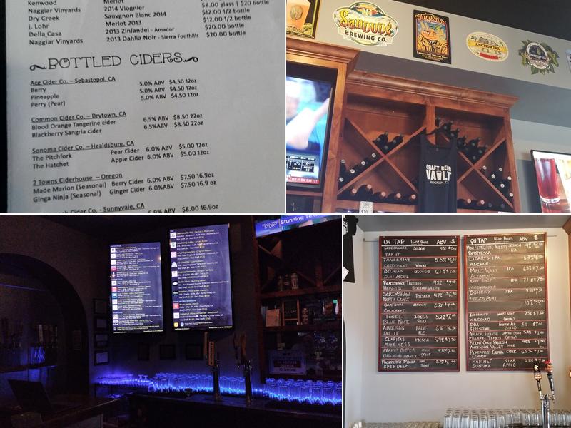 Craft Beer Vault Menu
