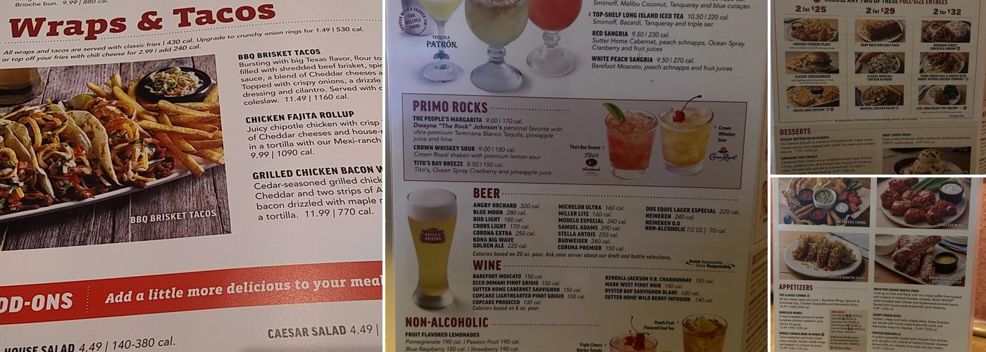 Applebee's Grill + Bar Menu