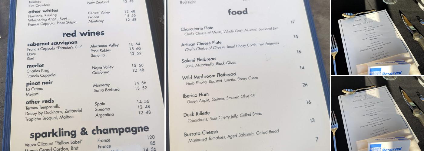 Cielo Menu