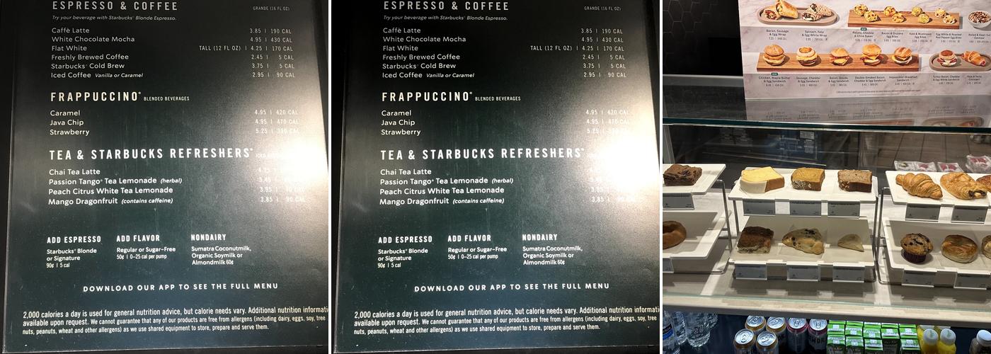Starbucks Menu