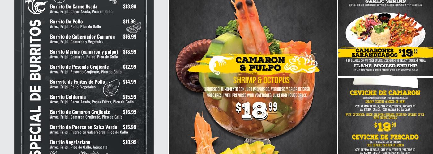 Mariscos La Palma Menu