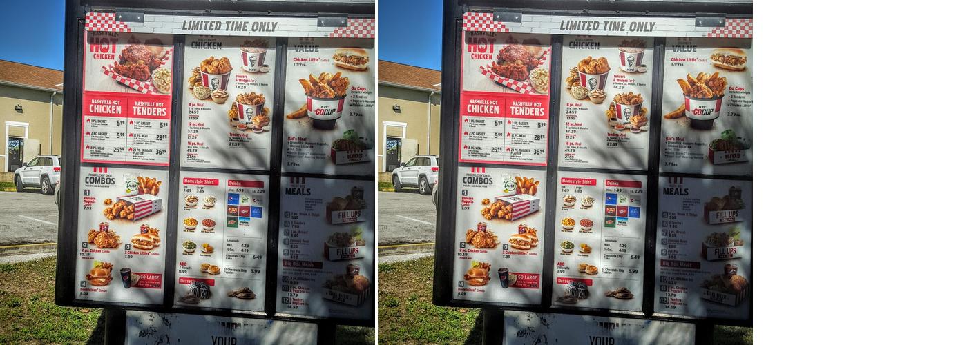 KFC Menu