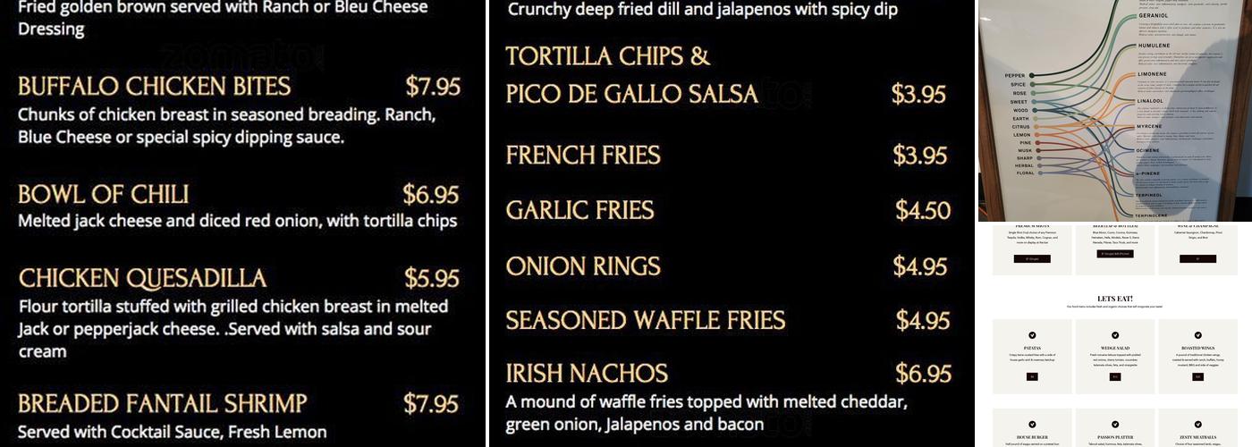 Cafe Rack Menu