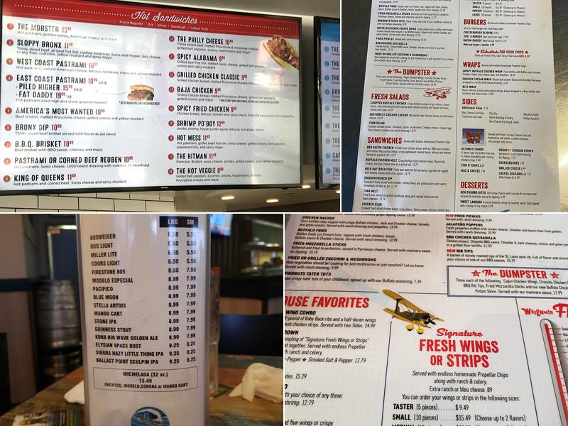 Wingnuts Menu