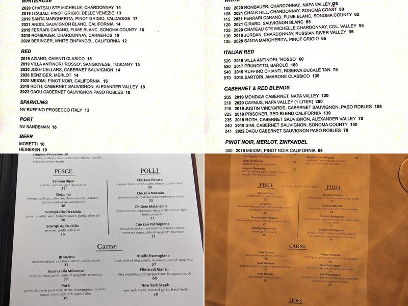 Guido's Restaurant Menu