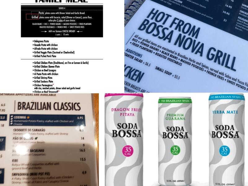 Bossa Nova Brazilian Cuisine Menu