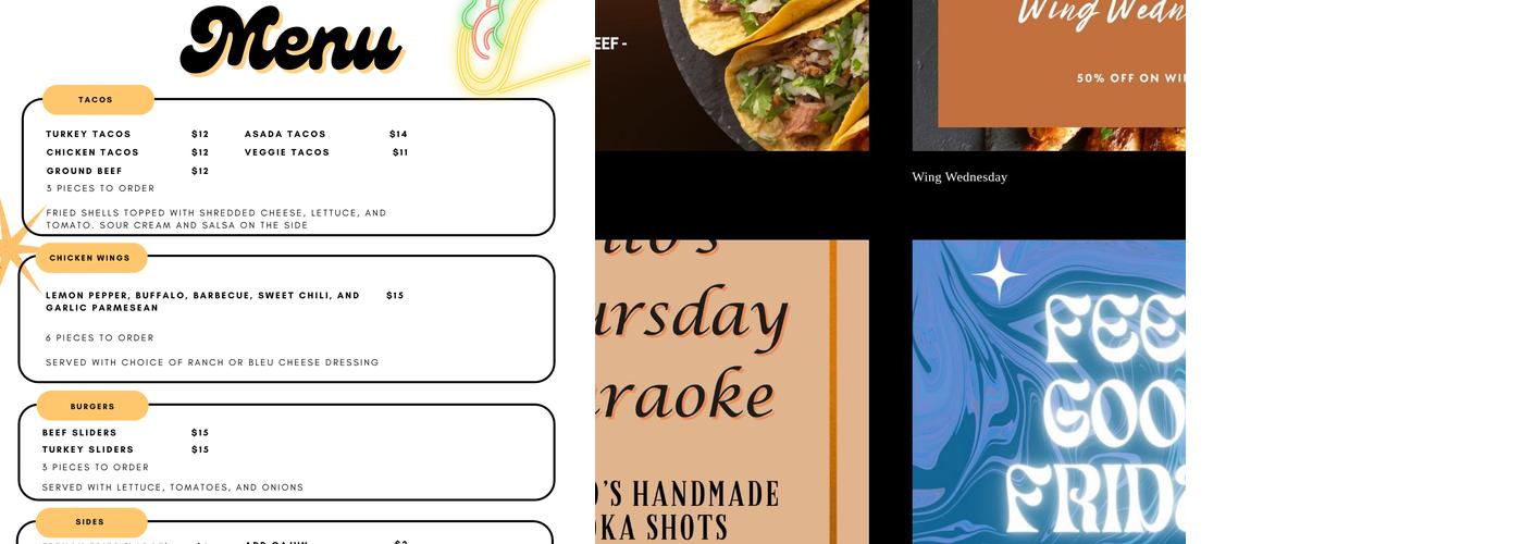 Champ City Bar & Lounge Menu