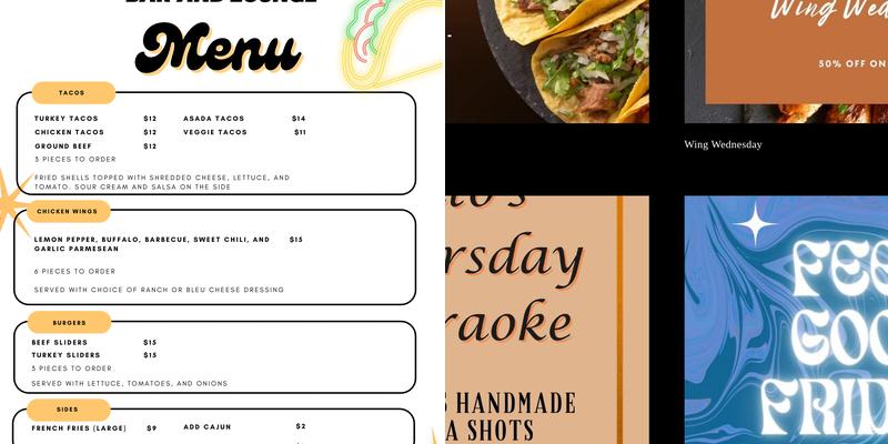 Champ City Bar & Lounge Menu