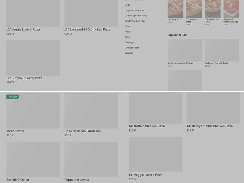 Pizza Hut Menu
