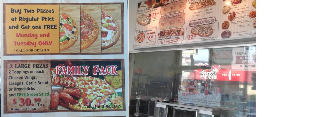 Pizza King Menu