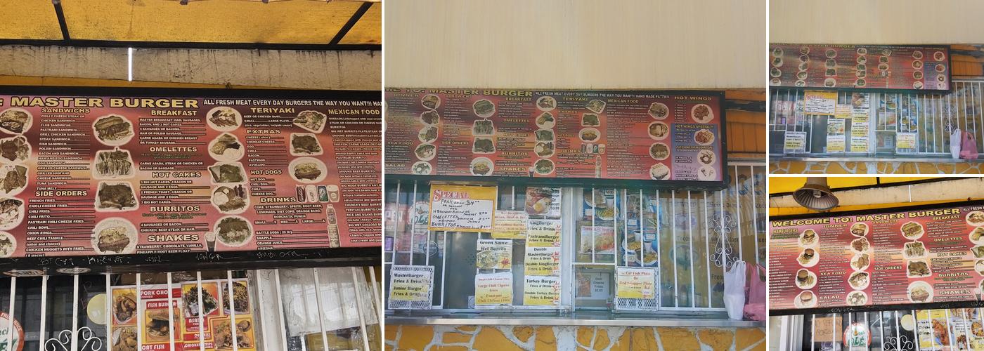 Master Burger Menu
