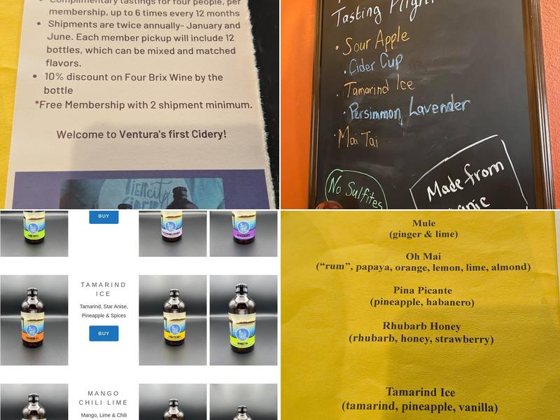 Pier City Cider Menu