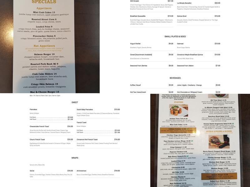 12 Sixty Modern Pub & Kitchen Menu