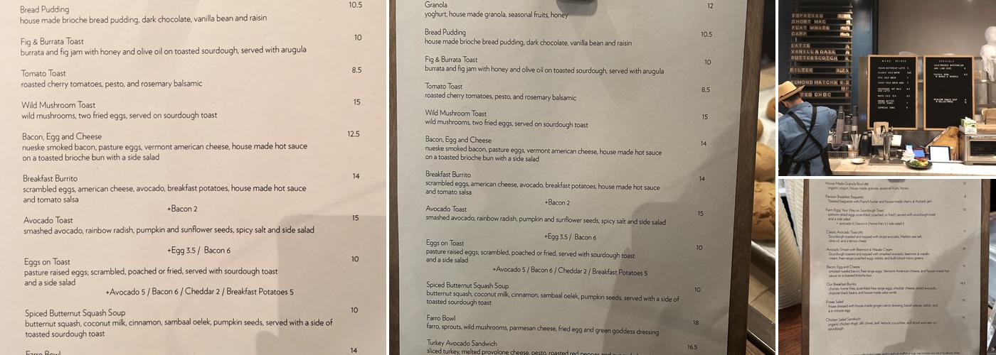 Black Fox Coffee Menu