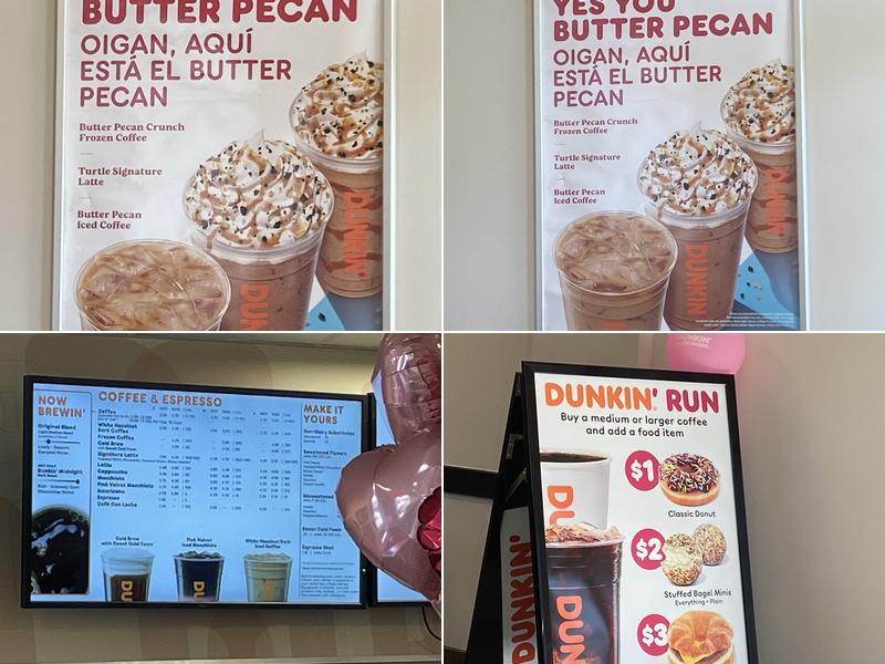 Dunkin' Menu